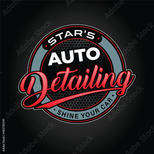 Mobile detailing, Automobile detailing, car dealership carwash logo design template vector illustration