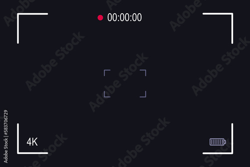 Recording camera frame. Vectorillustration.