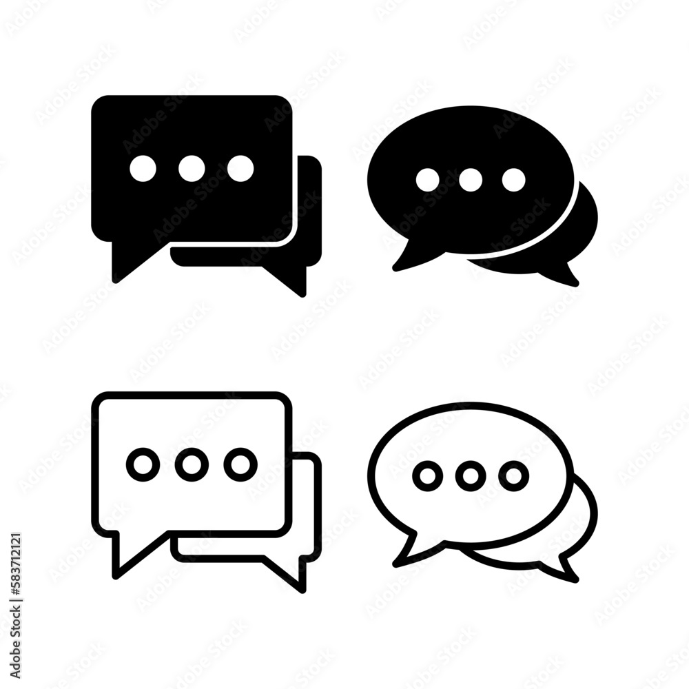 Chat icon vector illustration. speech bubble sign and symbol. comment icon. message Chat icon vector illustration. speech bubble sign and symbol. comment icon. message