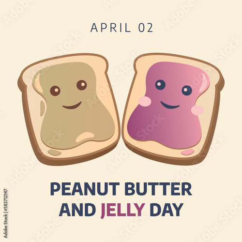 vector graphic of peanut butter and jelly day good for peanut butter and jelly day celebration. flat design. flyer design.flat illustration. photo