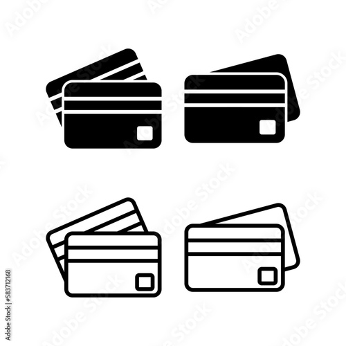 Credit card icon vector illustration. Credit card payment sign and symbol