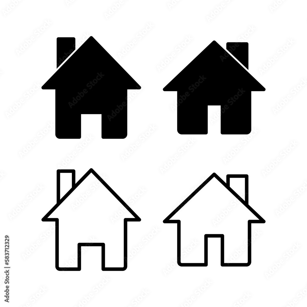 Home icon vector illustration. House sign and symbol