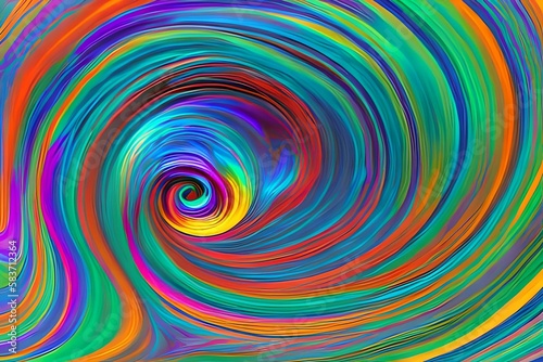 Curly Loop Colors and Palettes Generative AI