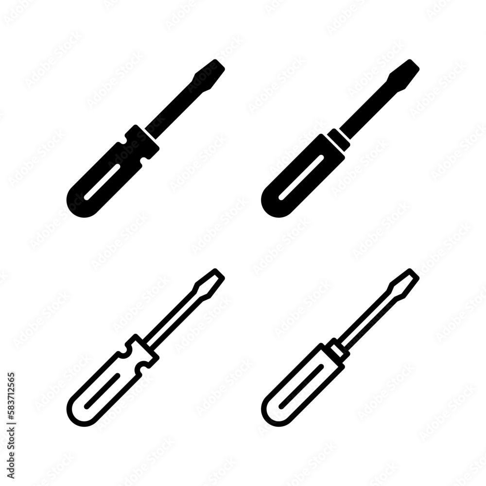 Screwdriver icon vector illustration. tools sign and symbol Screwdriver icon vector illustration. tools sign and symbol