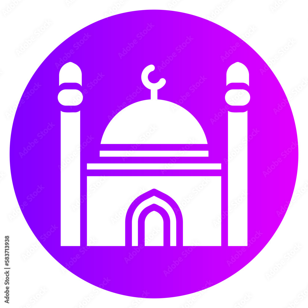 mosque gradient icon mosque gradient icon