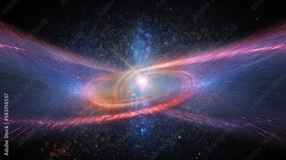 Obraz premium Alt-Text: Cosmic Big Bang Event