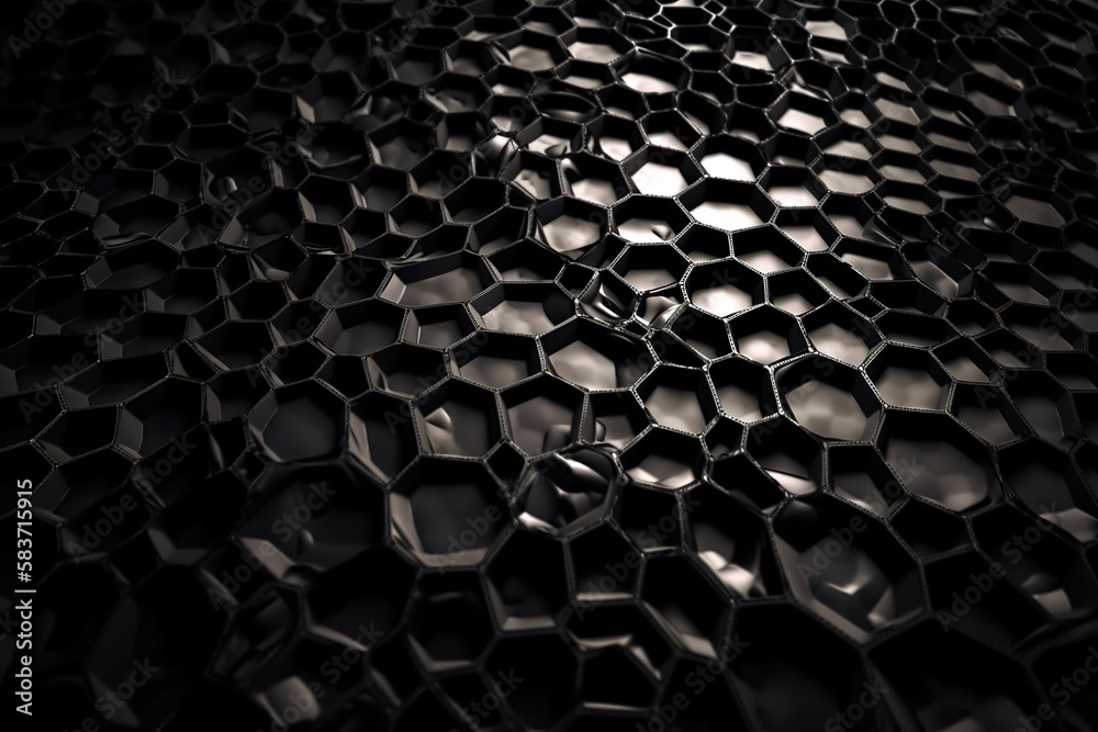 Metallic black dark abstract surface background illustration with Generative AI Metallic black dark abstract surface background illustration with Generative AI