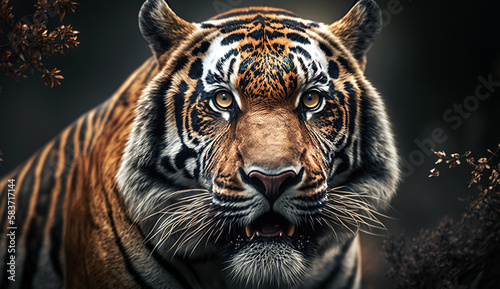 Tela portrait of a bengal tiger