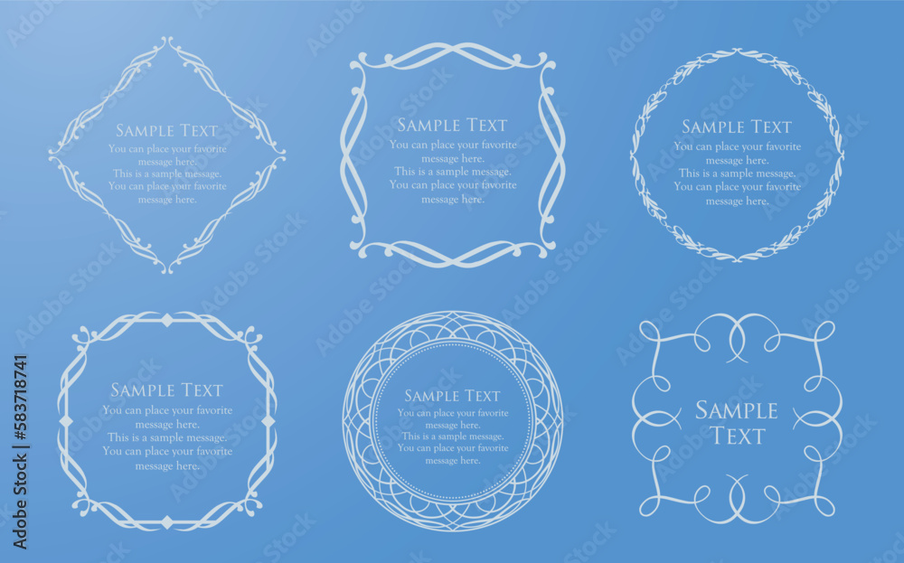 Elegant wedding card material collection inspired by summer