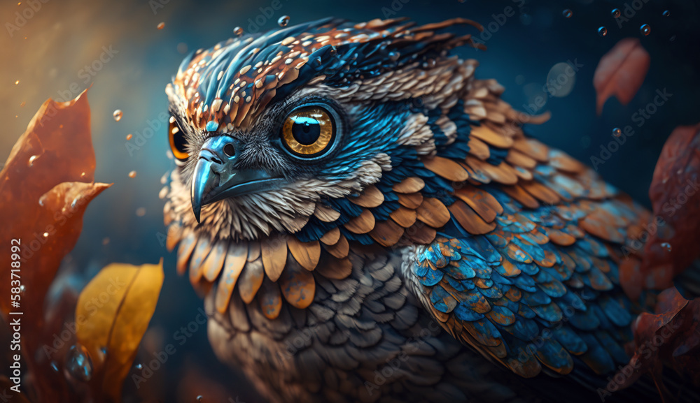 Obraz premium close up of an eye of a pheasant