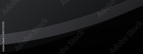 Premium abstract background in minimalist black with fancy dark geometric elements.