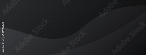 Premium abstract background in minimalist black with fancy dark geometric elements.