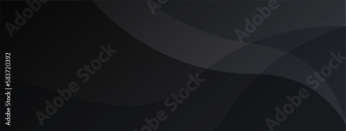 Premium abstract background in minimalist black with fancy dark geometric elements.