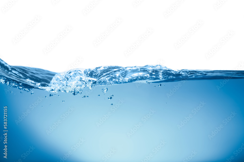 Splash of clear blue water on white background Splash of clear blue water on white background
