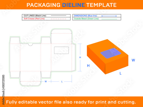 Soap Box Window Dieline Template