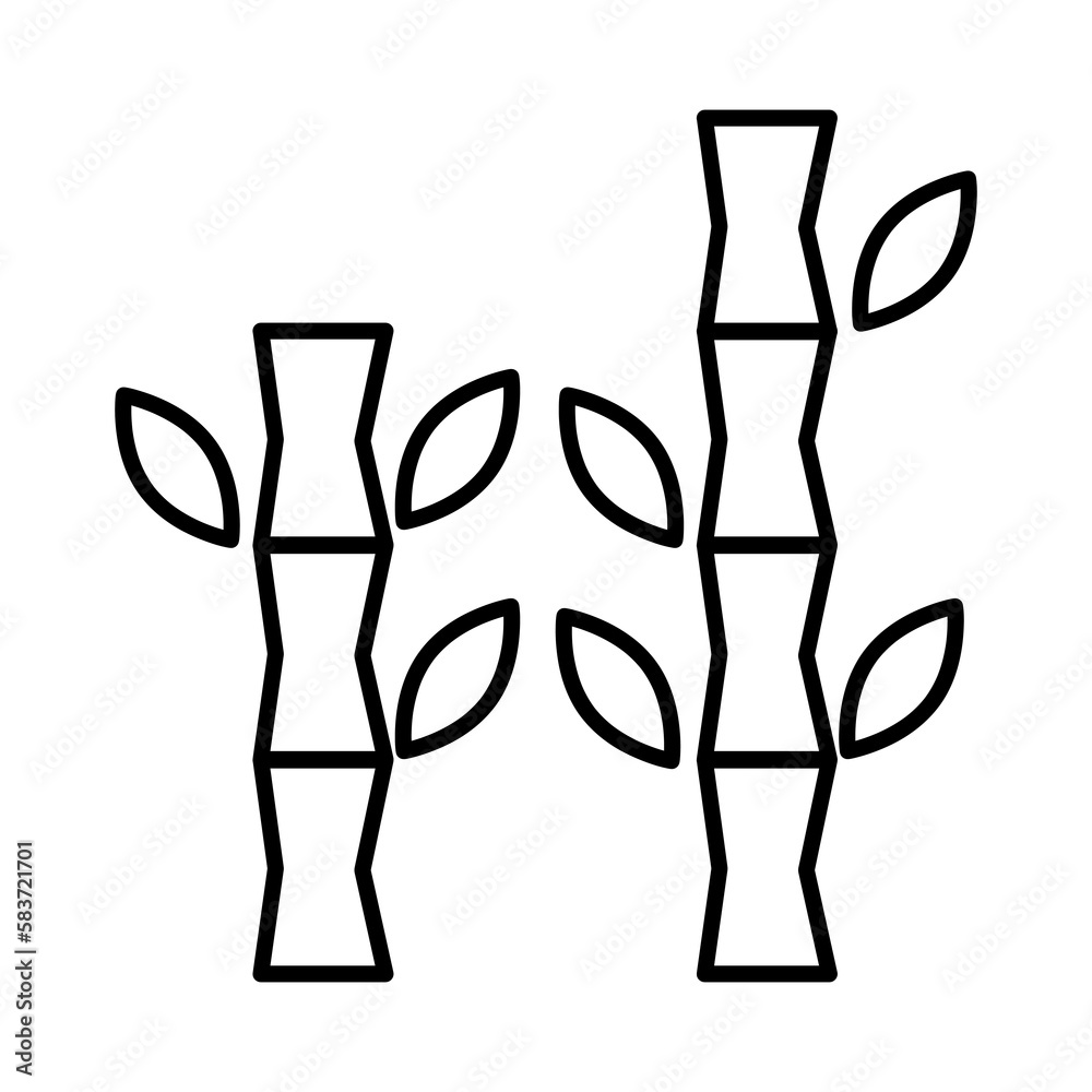 Bamboo vector icon, nature plant symbol. flat vector illustration for web site or mobile app