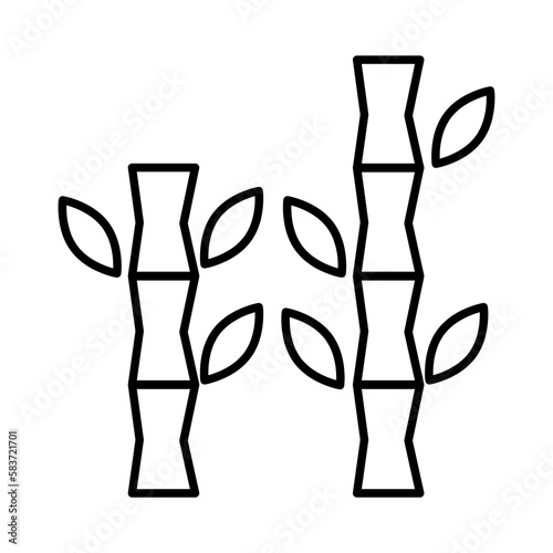 Bamboo vector icon, nature plant symbol. flat vector illustration for web site or mobile app