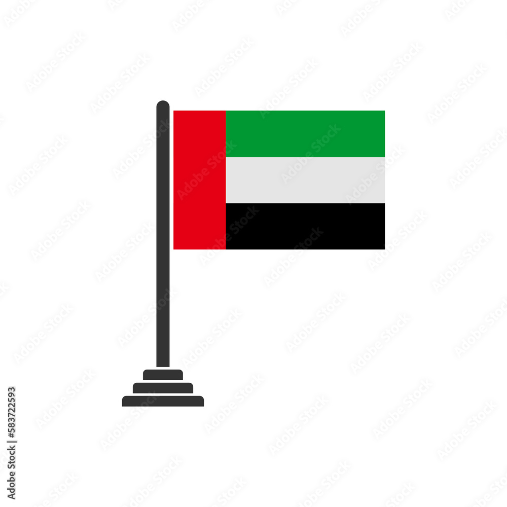 United Arab Emirates flags icon set, United Arab Emirates independence day icon set vector sign symbol