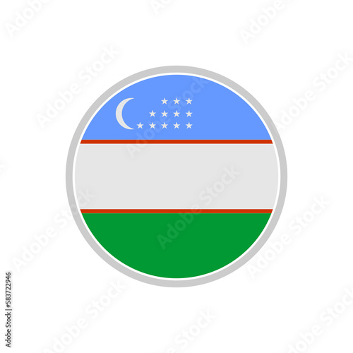 Uzbekistan flags icon set, Uzbekistan independence day icon set vector sign symbol