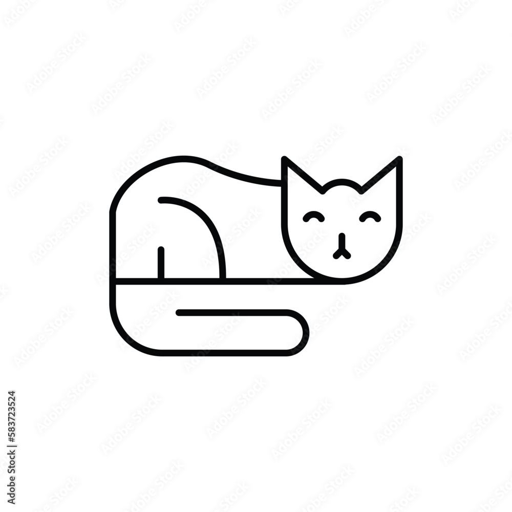 cat icon. outline icon