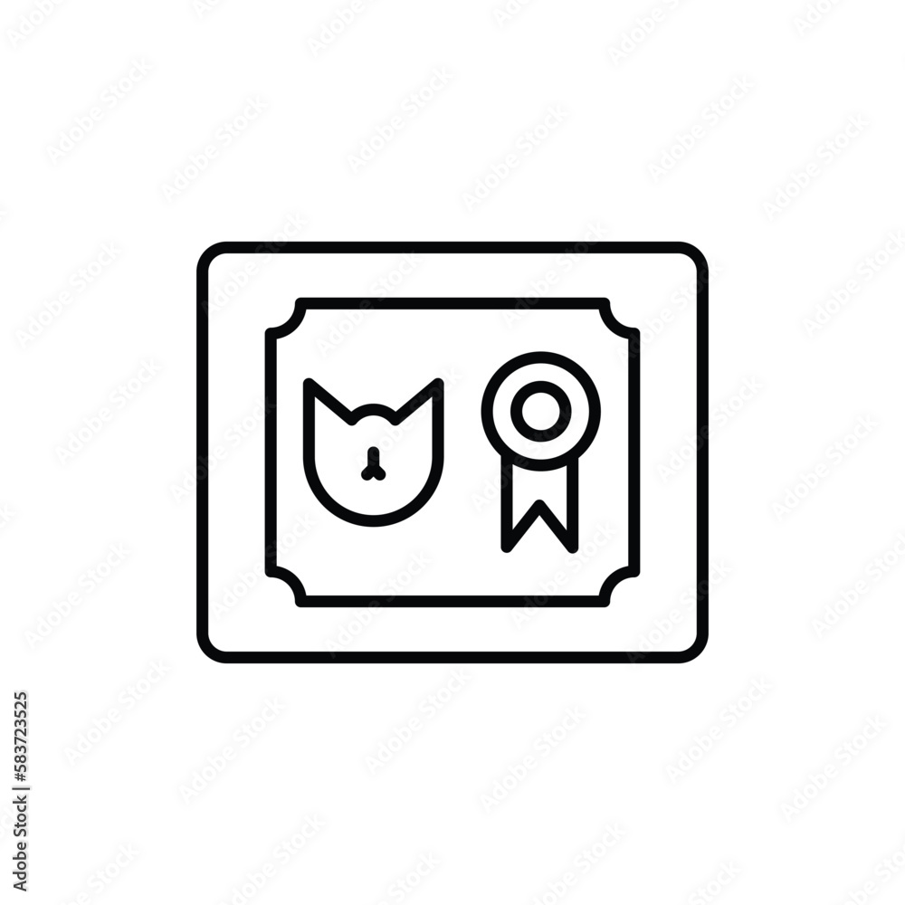 licensed cat icon. outline icon licensed cat icon. outline icon