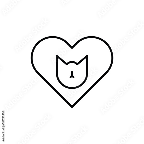 cat lover icon. outline icon