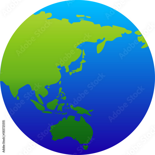 Earth vector illustration. Globe map of earth for earth day design. Design resource of earth for education or decoration regarding the climate change from global warming. World icon for environment