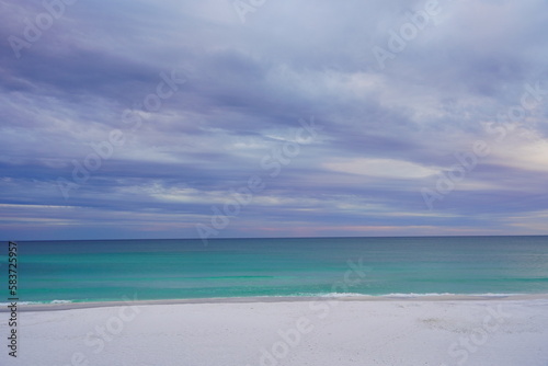 beautiful Destin beach and the Gulf of Mexico in Destin, Florida 