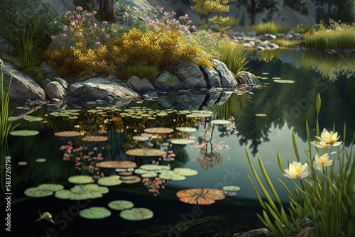 Still Pond made with generative ai