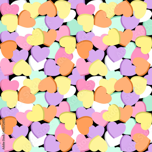 seamless background with hearts