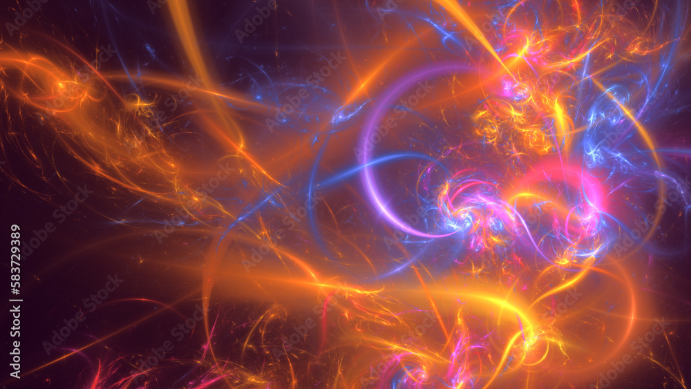 Abstract fractal art background, which perhaps suggests chaos or a long exposure of fireworks.