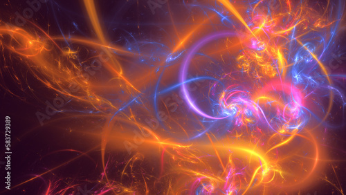 Abstract fractal art background, which perhaps suggests chaos or a long exposure of fireworks.