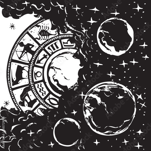 Vector illustration astrology photo