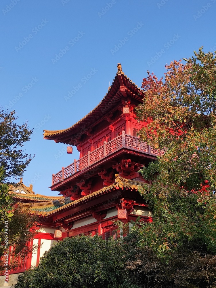 Fototapeta premium Oriental SaltLake Resort Salt storage is a salt-themed exhibition hall integrating religious belief, geographical salt culture, salt technology, salt custom, salt landscape dance performance, mineral