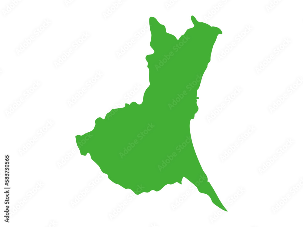 日本の茨城県の形 日本の茨城県の形