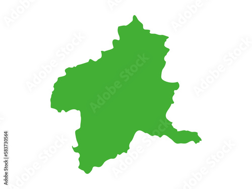 日本の群馬県の形