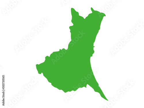 日本の茨城県の形