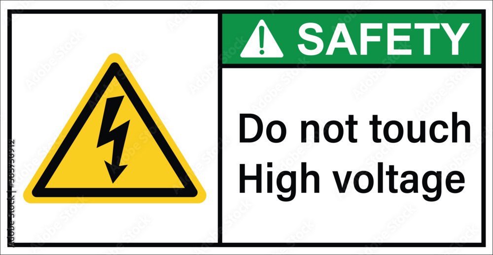 Do not touch high voltage.Sign safety