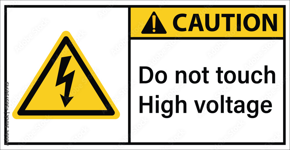 Do not touch high voltage.Sign Caution