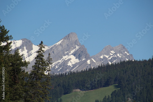 snow covered mountains, Banff National Park, Alberta