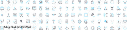 Sports and games vector line icons set. Sports, Games, Tennis, Golf, Soccer, Basketball, Football illustration outline concept symbols and signs