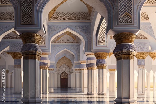 Beautifull interior of a mosque architecture