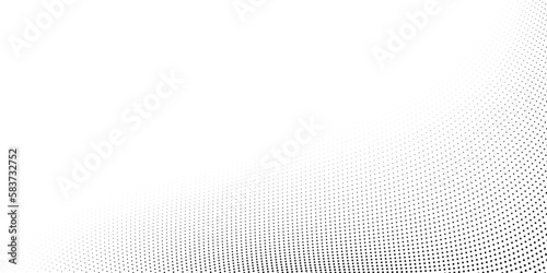 Dotted wave lines background. Abstract dashed stripes texture. Warped and curved lines wallpaper. Vector minimalistic halftone design template