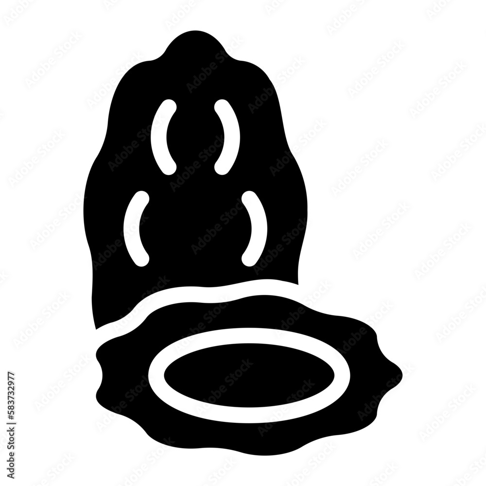 Fototapeta premium date palm glyph icon