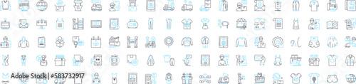 Retail logistics vector line icons set. Retail, Logistics, Procurement, Inventory, Fulfillment, Delivery, Distribution illustration outline concept symbols and signs