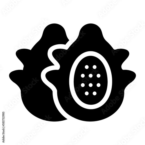 dragon fruit glyph icon