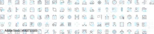 Map location vector line icons set. Map, Location, Coordinates, Geography, Track, Find, Position illustration outline concept symbols and signs