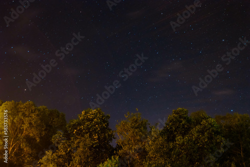 Starry night sky at Marang, Terengganu, Malaysia