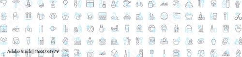 Spa business vector line icons set. Spa, Business, Relaxation, Massage, Beauty, Aesthetic, Facial illustration outline concept symbols and signs