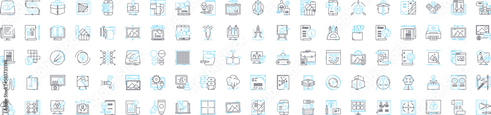 Graphic market vector line icons set. Graphic, Design, Market, Printing, Graphic Art, Illustration, Advertising illustration outline concept symbols and signs Graphic market vector line icons set. Graphic, Design, Market, Printing, Graphic Art, Illustration, Advertising illustration outline concept symbols and signs